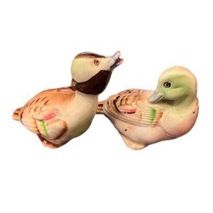 Vintage Pair of Baby Ducks Salt & Pepper Shakers Made in Japan Collectible Birds